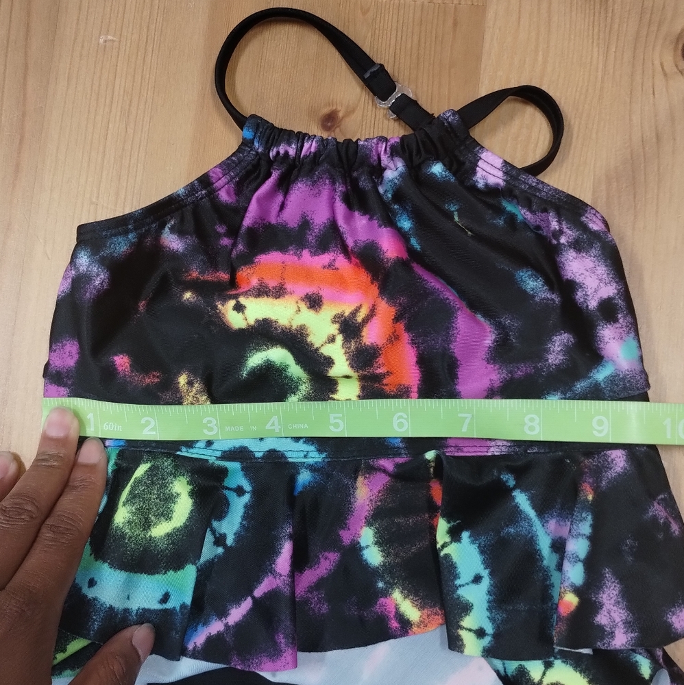WONDER NATION GIRLS SIZE XS/XCH ( 4-5)TANKINI TOP SWIMSUIT HALTER STYLE spiral - Picture 10 of 10